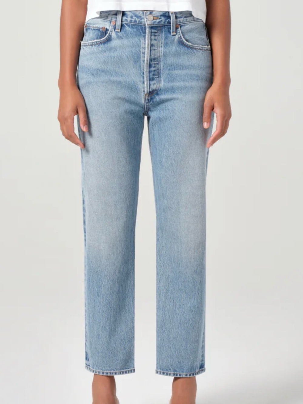 Agolde 90s Pinch Waist Crop High-Rise Straight Jeans Size 6/28